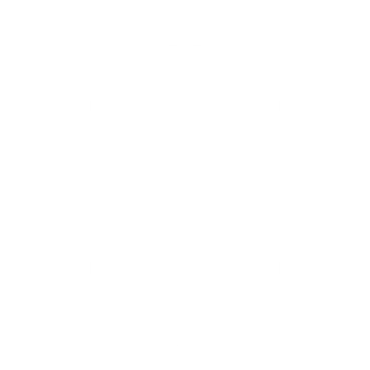 Pixel Star Burst Logo #ffffff