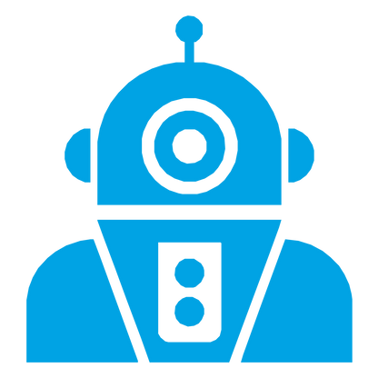 Bold Robot Head Logo #00a3e4