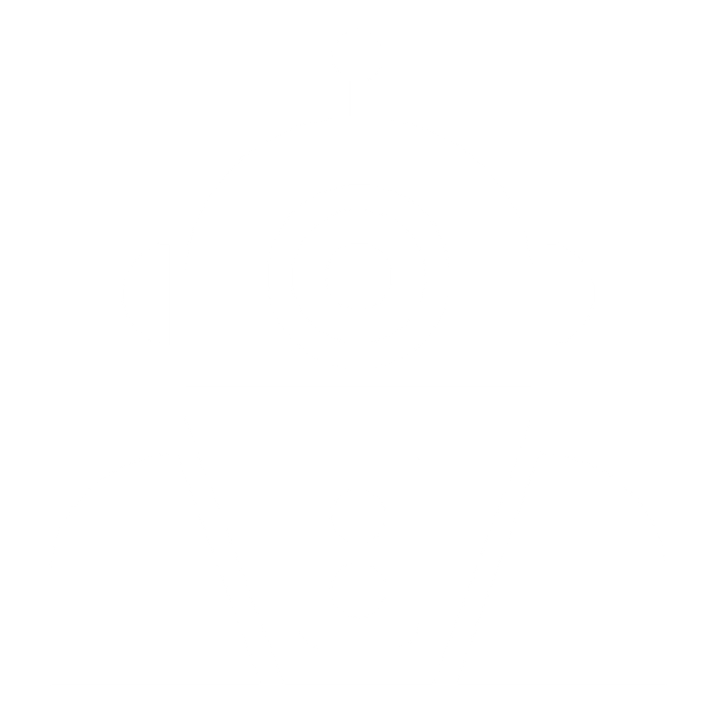 Bold Robot Head Logo #ffffff