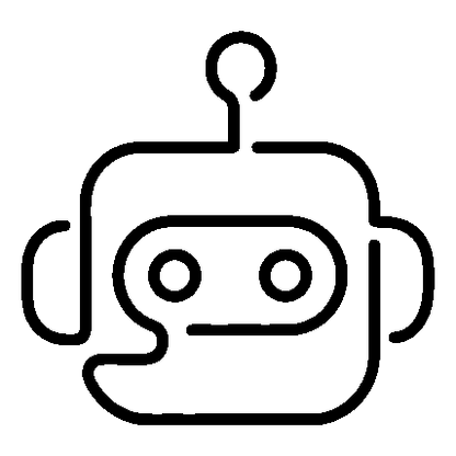 Monoline Robot Head Logo