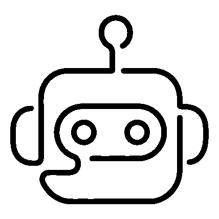 Monoline Robot Head Logo