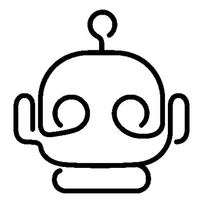 Monoline Robot Head Logo