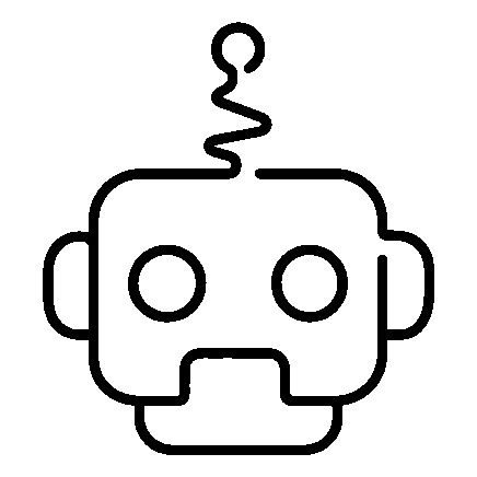 Monoline Robot Head Logo