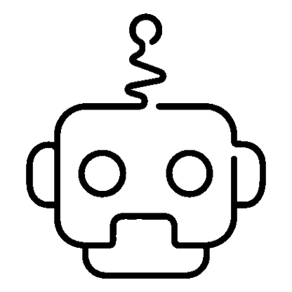 Monoline Robot Head Logo