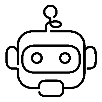 Monoline Robot Head Logo