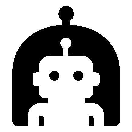 Robot Arch Negative Space Logo