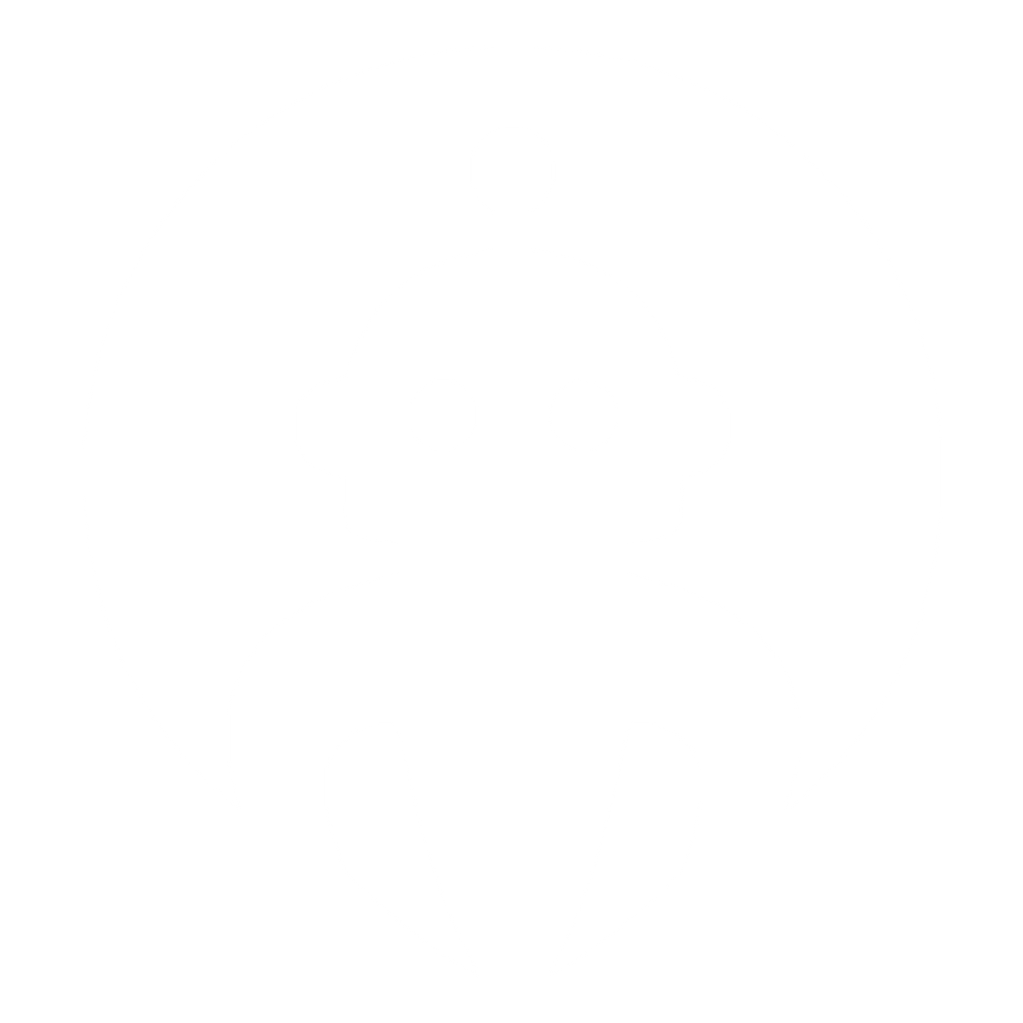 Negative Space Robot Logo #ffffff