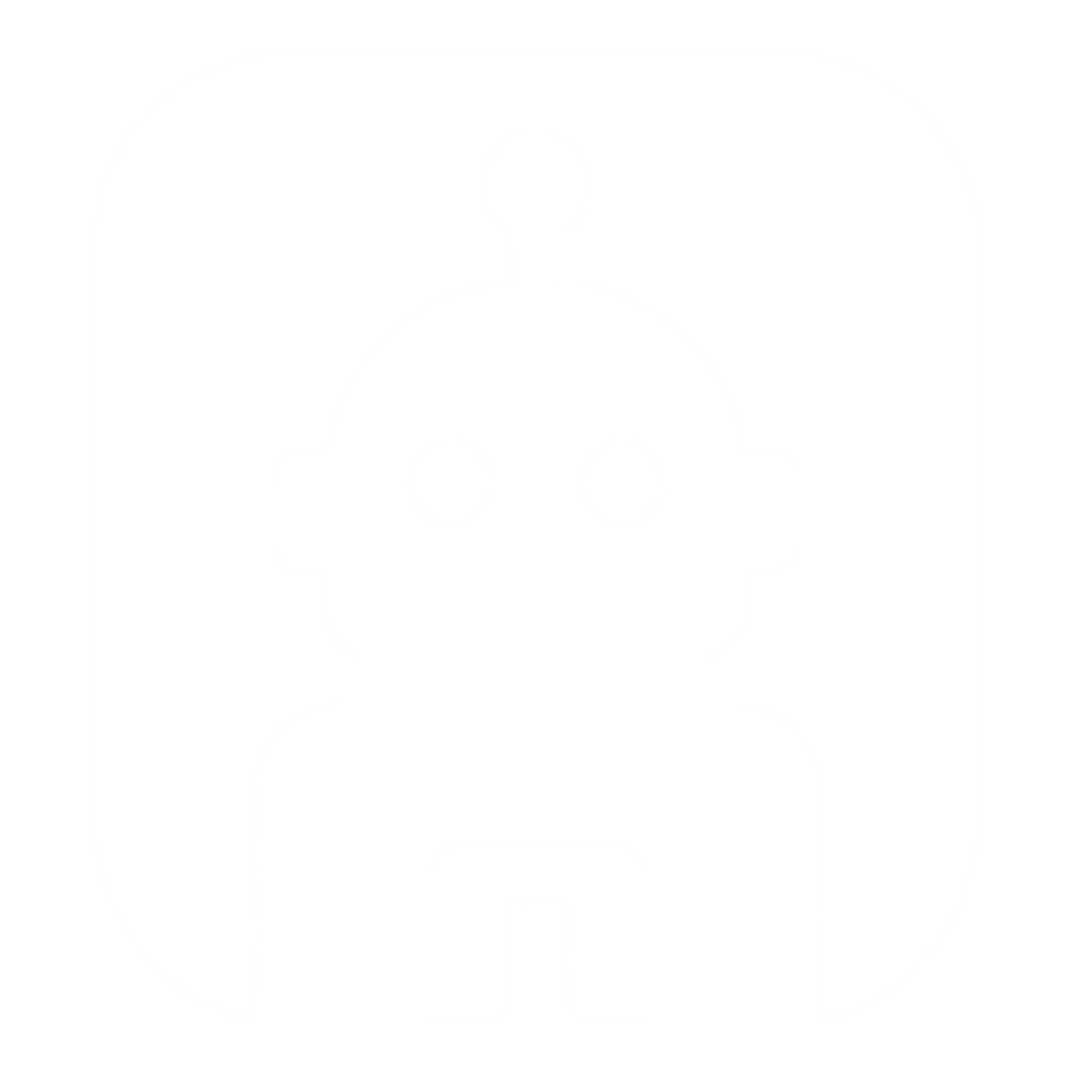 Negative Space Robot Logo #ffffff