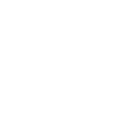 Negative Space Robot Logo #ffffff