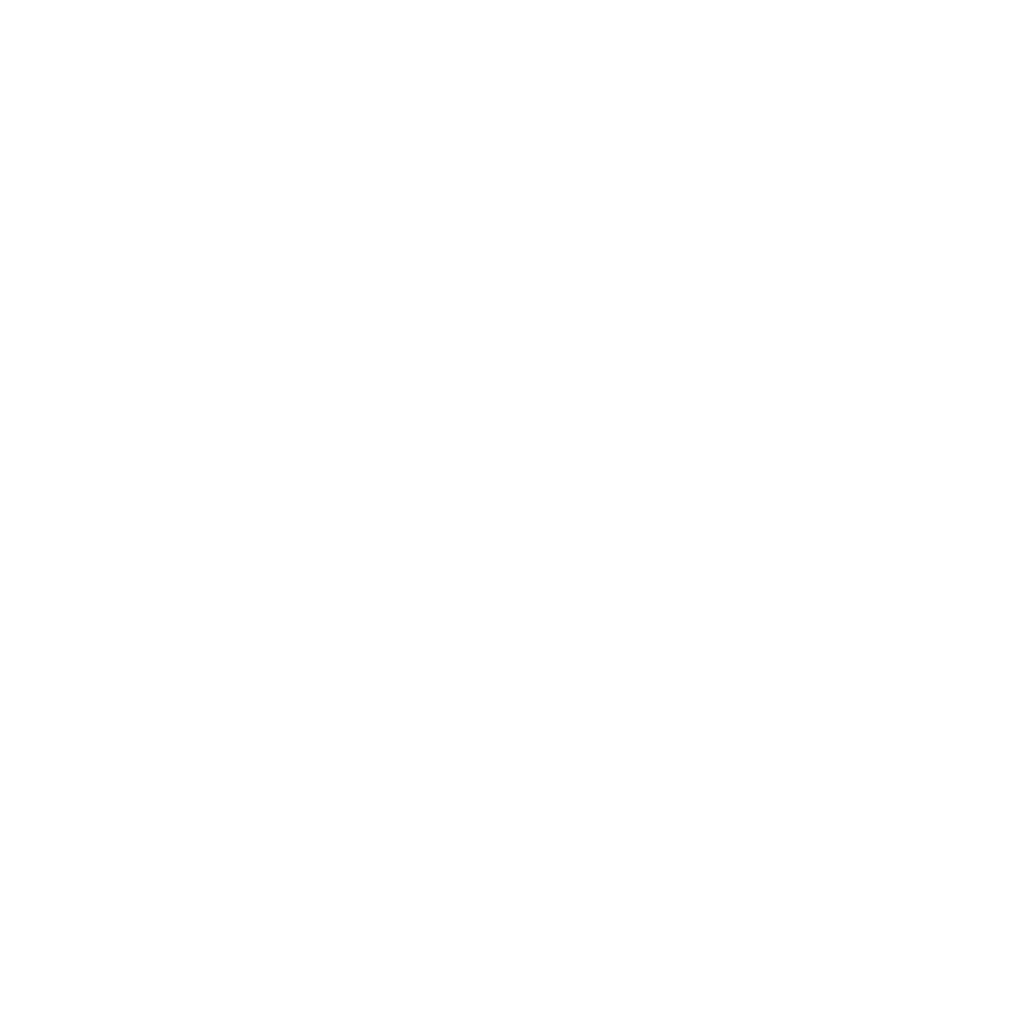 Robot Badge Circle Logo #ffffff