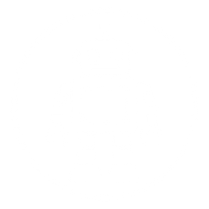 Robot Badge Circle Logo #ffffff