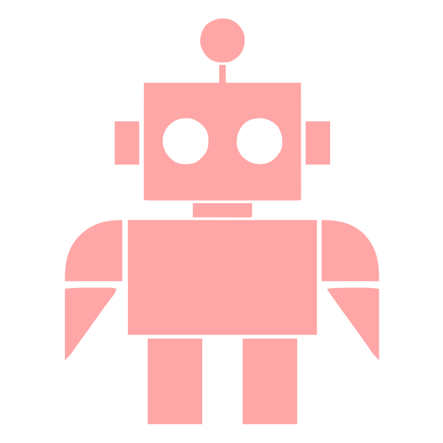 Bauhaus Robot Logo #ffa6a6