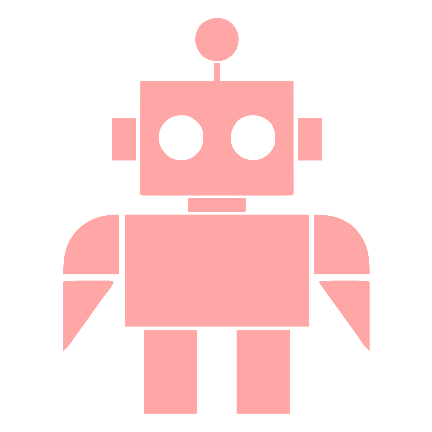 Bauhaus Robot Logo #ffa6a6