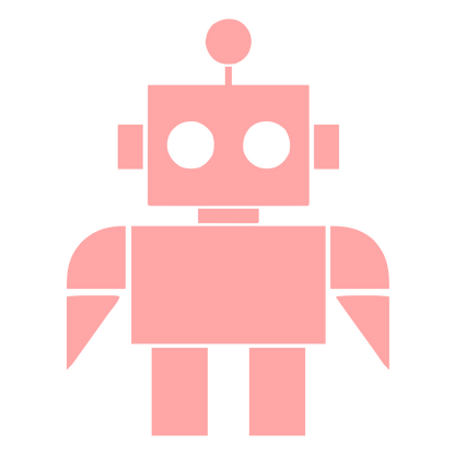 Bauhaus Robot Logo #ffa6a6