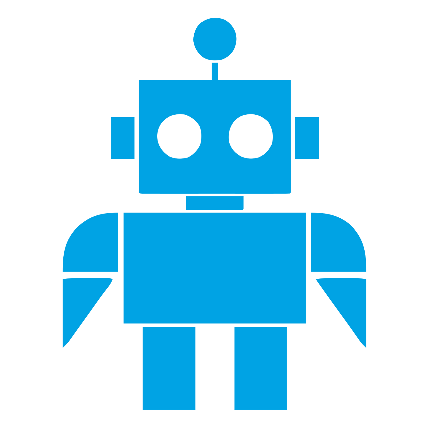 Bauhaus Robot Logo #00a3e4