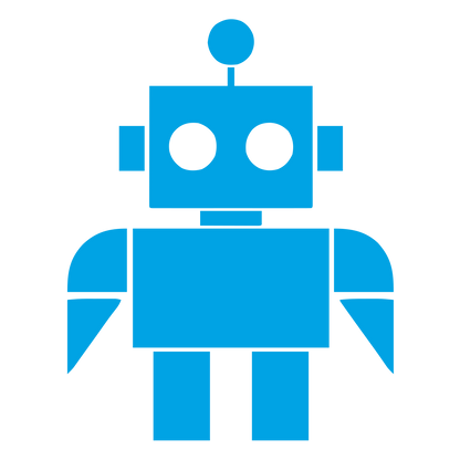 Bauhaus Robot Logo #00a3e4