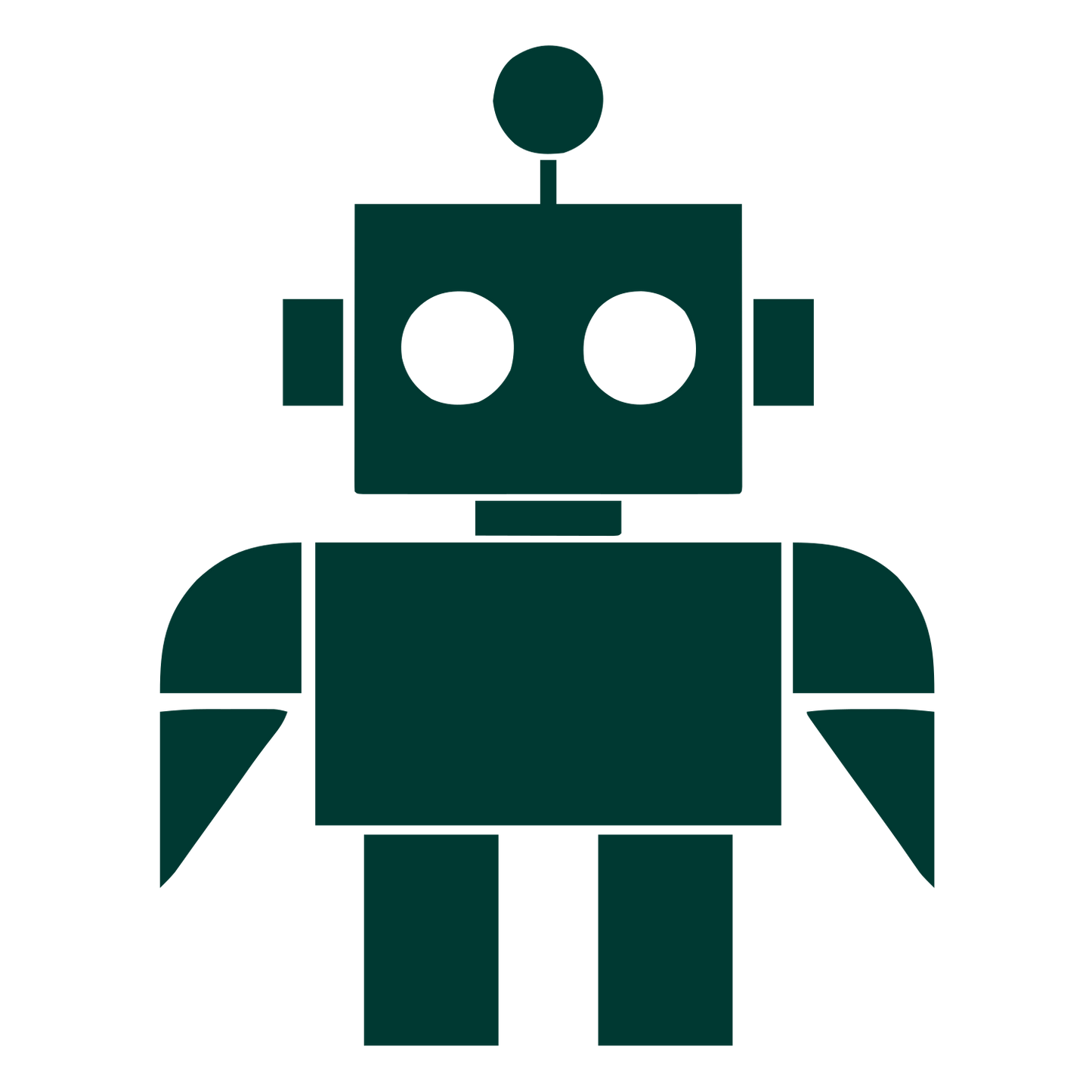 Bauhaus Robot Logo #003932