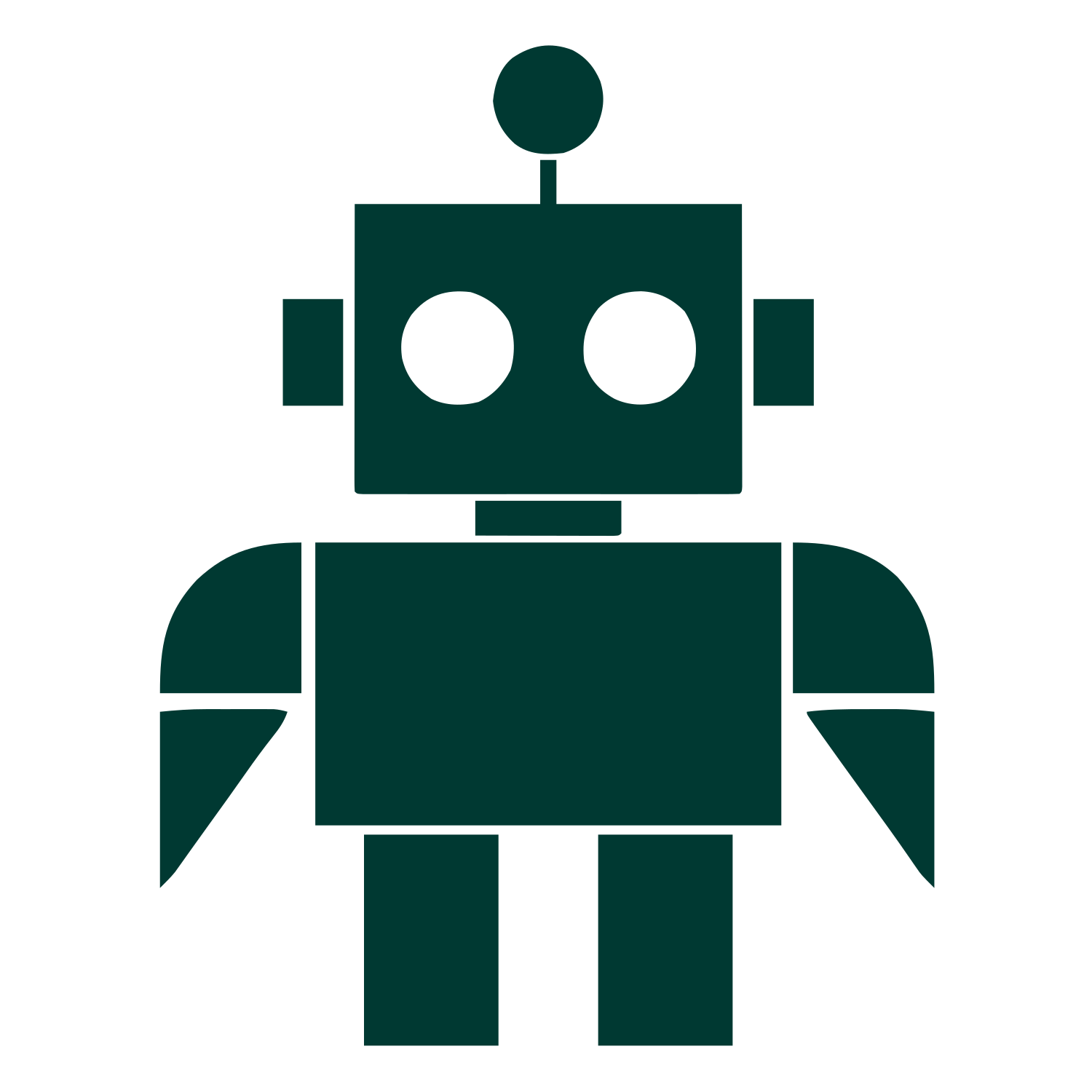 Bauhaus Robot Logo #003932