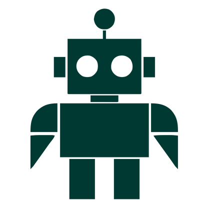 Bauhaus Robot Logo #003932