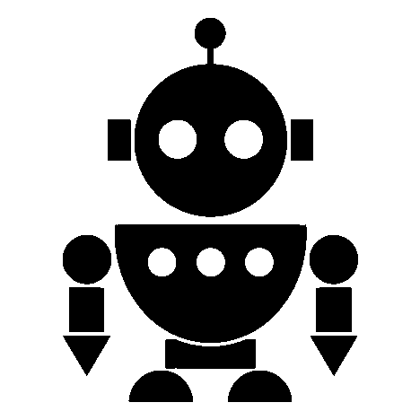 Bauhaus Robot Character Logo