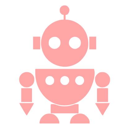 Bauhaus Robot Character Logo #ffa6a6
