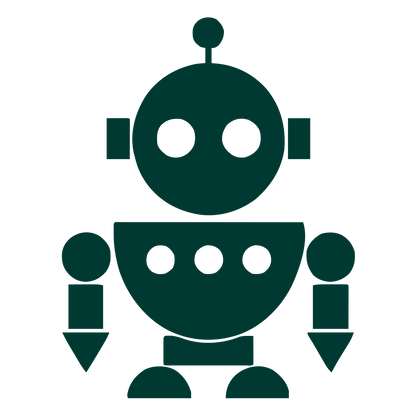 Bauhaus Robot Character Logo #003932