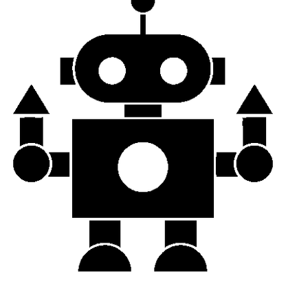 Bauhaus Robot Character Logo
