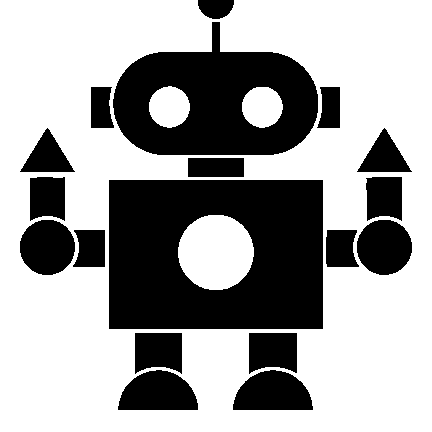 Bauhaus Robot Character Logo