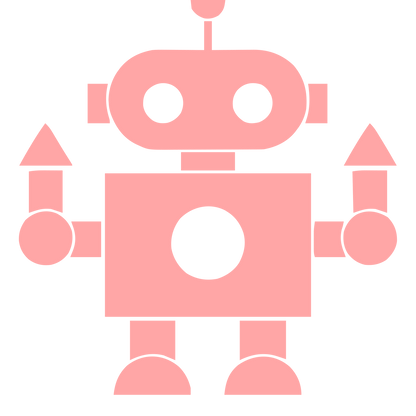 Bauhaus Robot Character Logo #ffa6a6