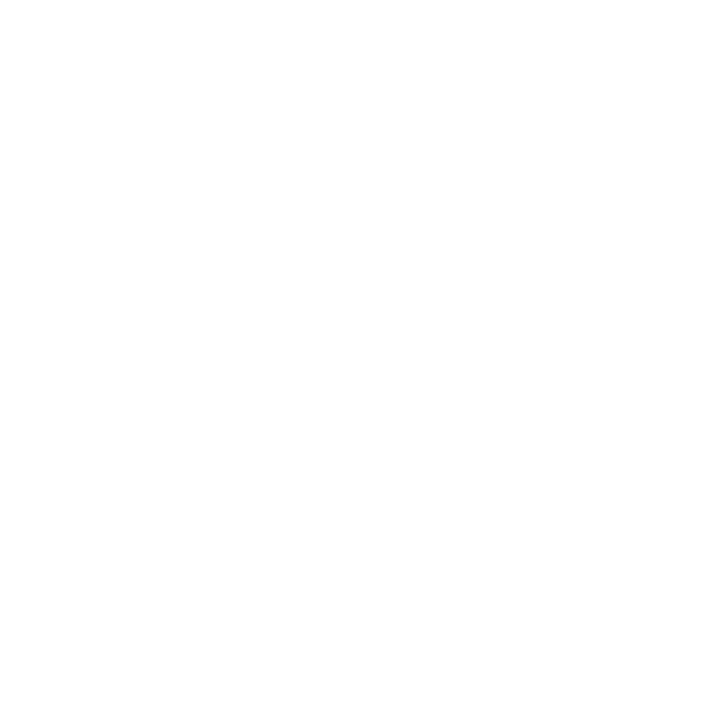 Bauhaus Robot Character Logo #ffffff