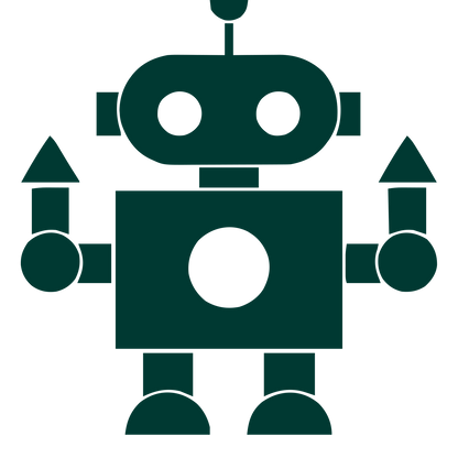 Bauhaus Robot Character Logo #003932