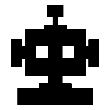 Pixel Robot Alien Logo