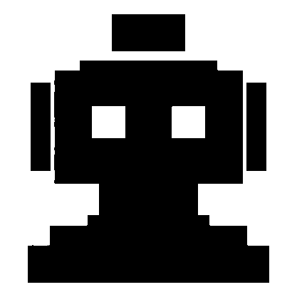 Pixel Robot Head Logo