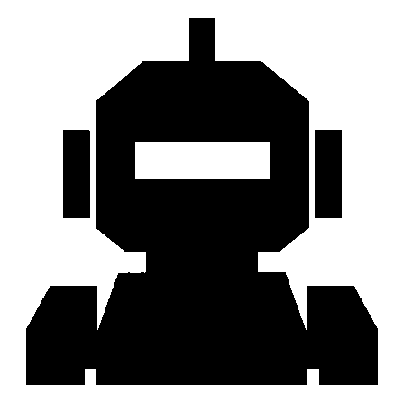 Brutalist Robot Head Logo