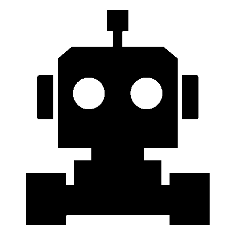 Brutalist Robot Head Logo