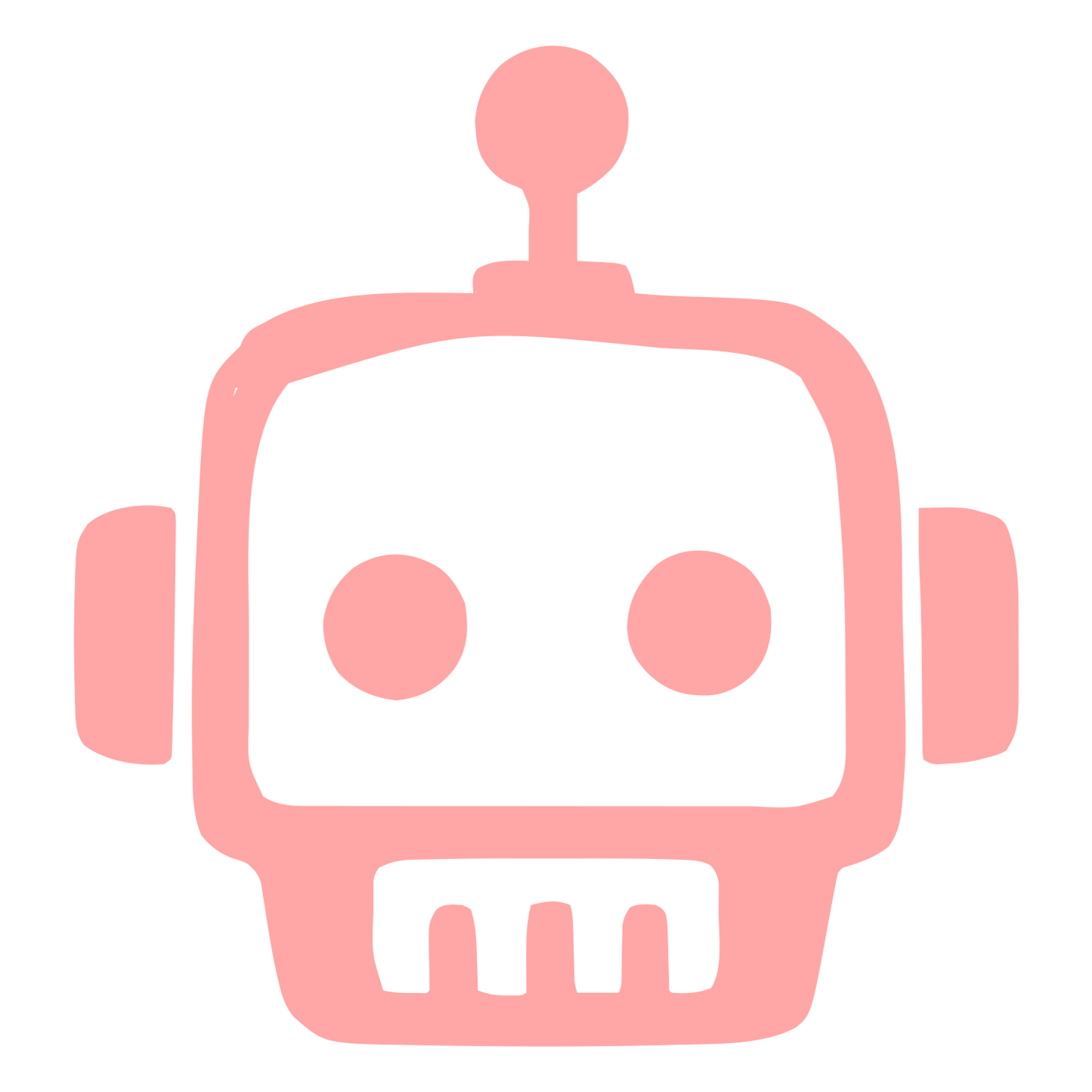 Hand-Drawn Robot Head Logo #ffa6a6