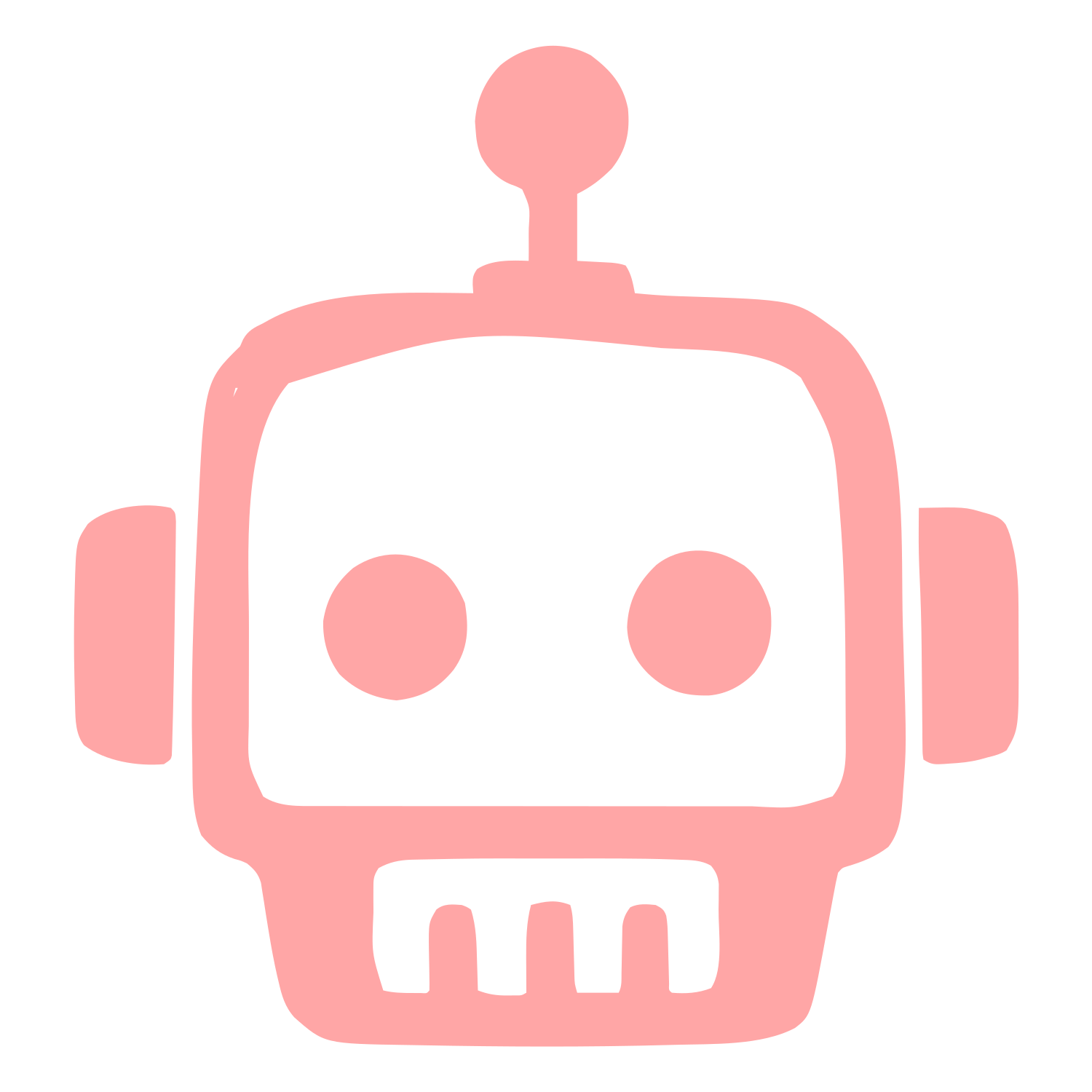 Hand-Drawn Robot Head Logo #ffa6a6