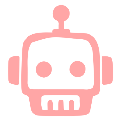 Hand-Drawn Robot Head Logo #ffa6a6