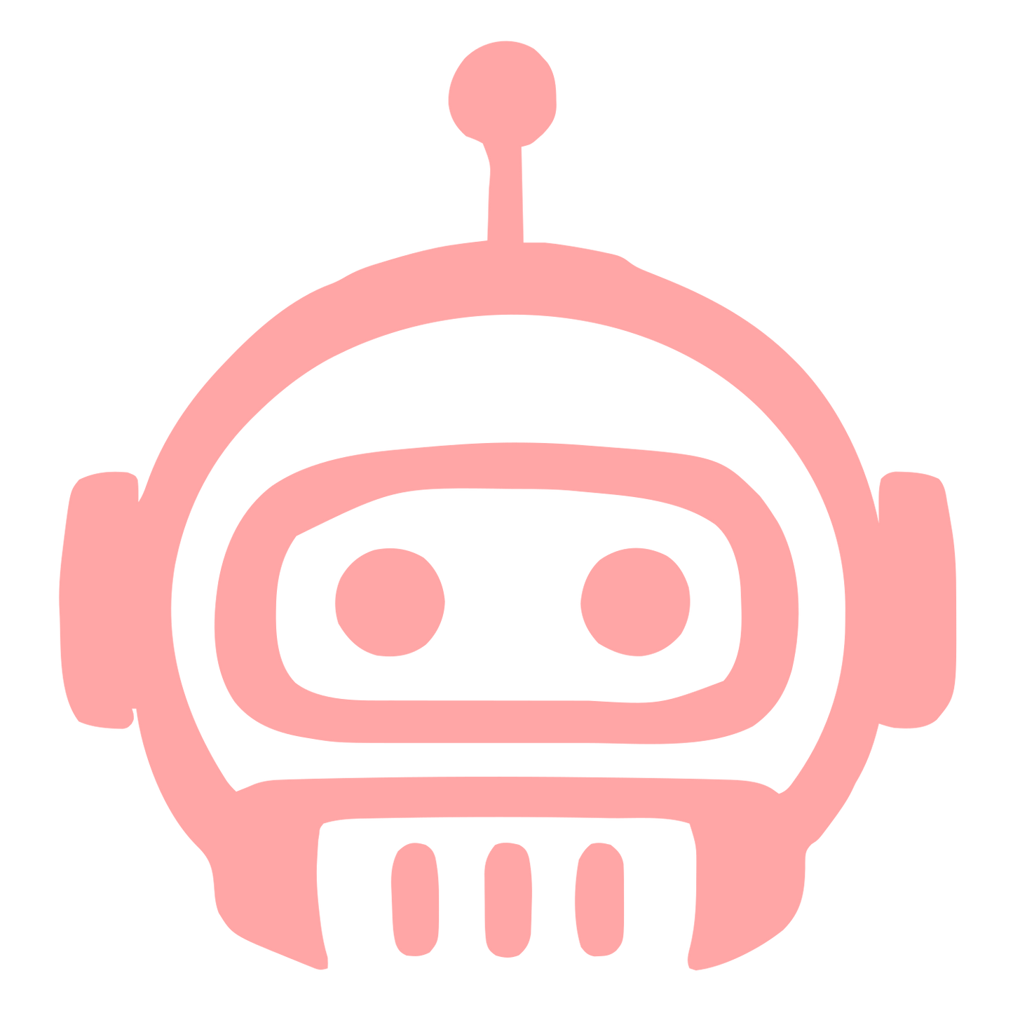Hand-Drawn Robot Head Logo #ffa6a6