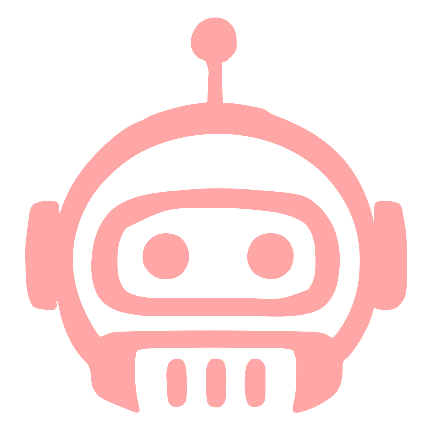 Hand-Drawn Robot Head Logo #ffa6a6
