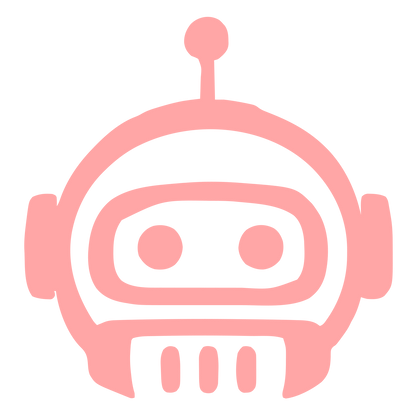 Hand-Drawn Robot Head Logo #ffa6a6