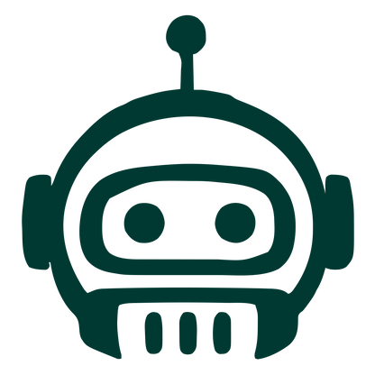 Hand-Drawn Robot Head Logo #003932