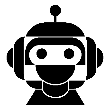 Robot Head Layered Logo