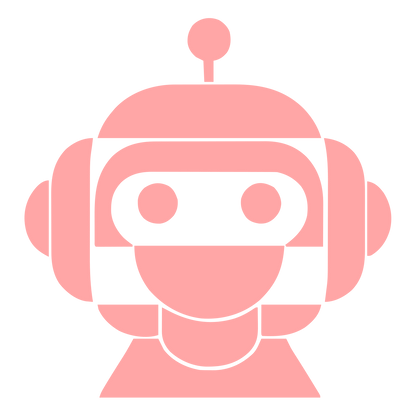 Robot Head Layered Logo #ffa6a6