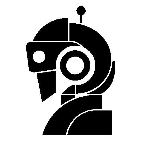Robot Head Profile Logo
