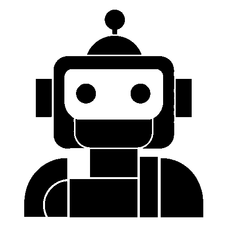 Retro Robot Head Logo