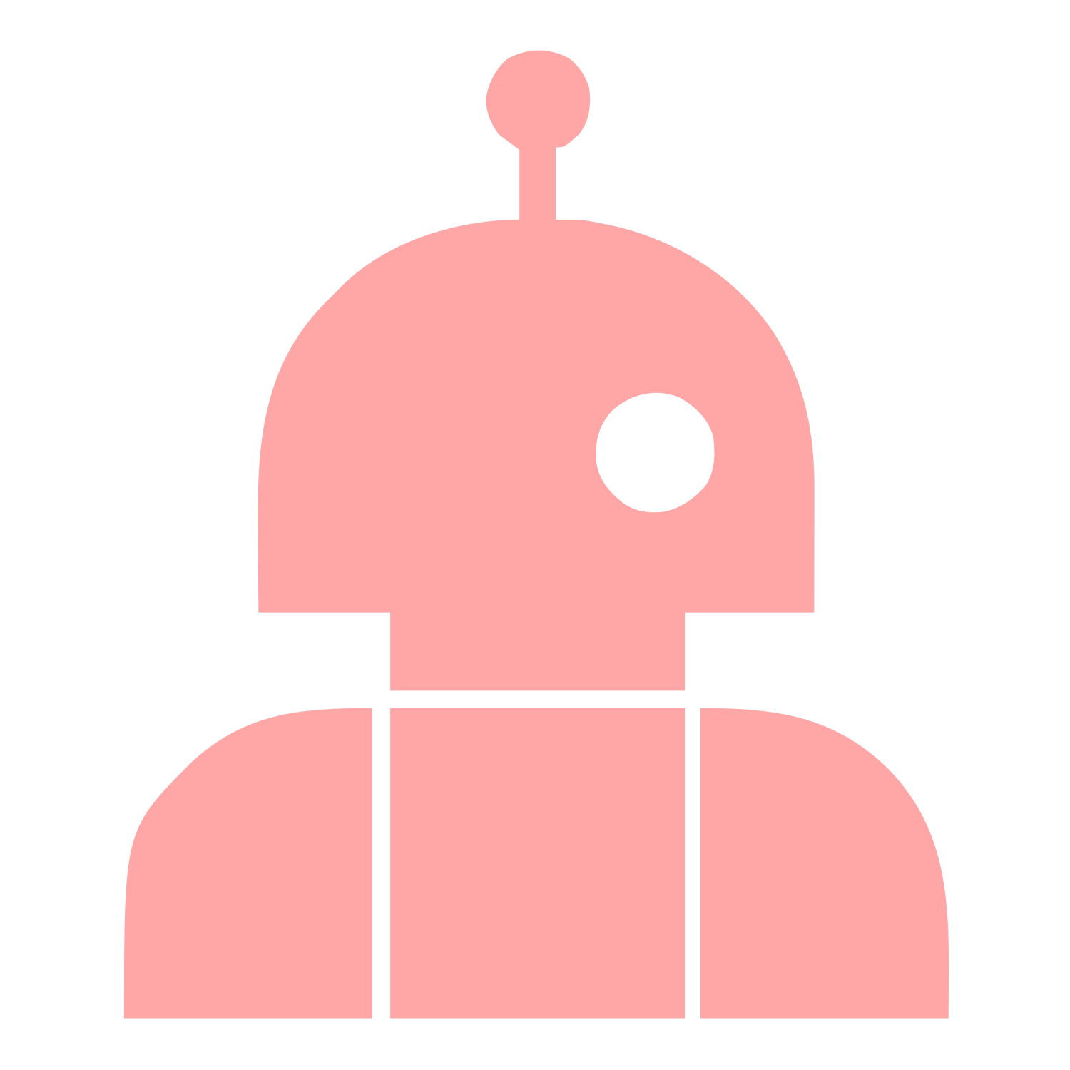 Robot Head Antenna Logo #ffa6a6