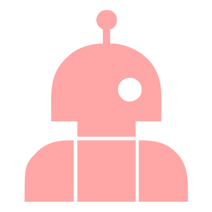 Robot Head Antenna Logo #ffa6a6