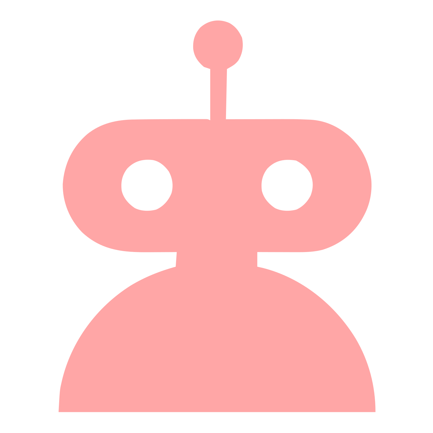 Robot Head Antenna Logo #ffa6a6