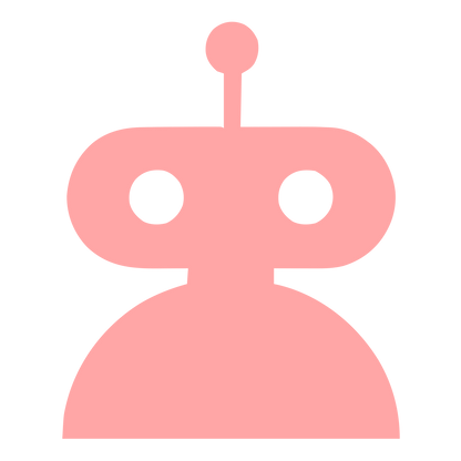 Robot Head Antenna Logo #ffa6a6